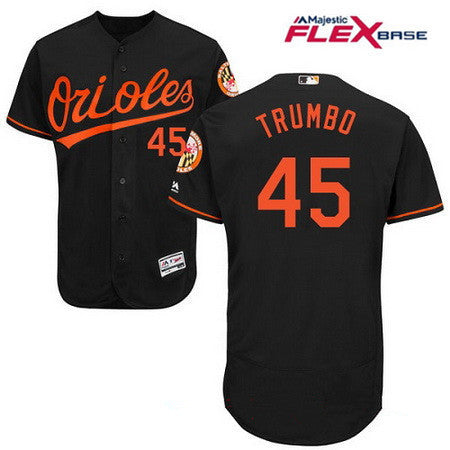 Black Alternate #45 Baltimore Orioles Majestic Mens Mark Trumbo Limited Flex Base Jersey