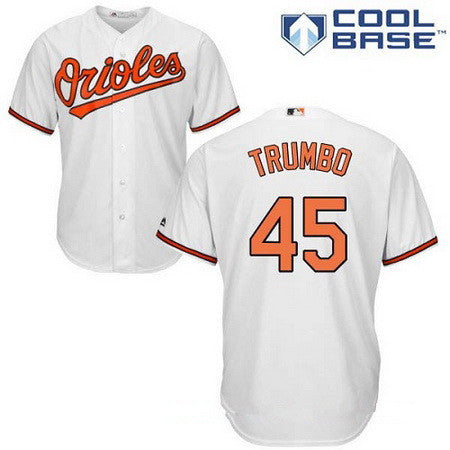 Mark Trumbo #45 Baltimore Orioles Majestic Mens Home Limited Cool Base Jersey - White