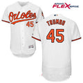 Mark Trumbo #45 Baltimore Orioles Majestic Mens Home Limited Flex Base Jersey - White