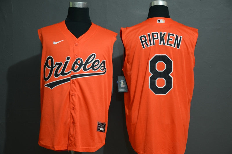 Cal Ripken Jr #8 Baltimore Orioles Nike Mens 2020 Cool Refreshing Sleeveless Fan Limited Jersey - Orange