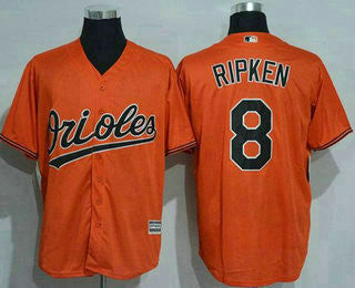 Cal Ripken #8 Baltimore Orioles Mens Limited Cool Base Jersey - Orange