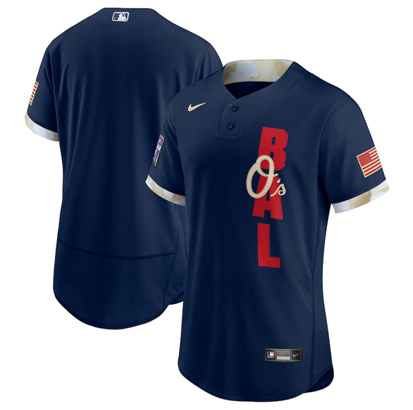 Baltimore Orioles Mens 2021 Blank Star Limited Flex Base Jersey - Navy