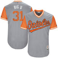 Baltimore Orioles Majestic Mens 2017 Ubaldo Jimenez Big U Players Weekend Authentic Jersey - Gray