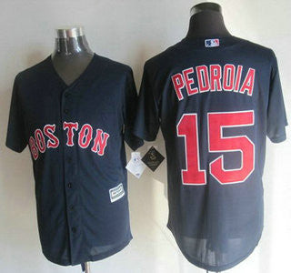 Dustin Pedroia #15 Boston Red Sox Mens 2015 Alternate Limited Cool Base Jersey - Navy Blue