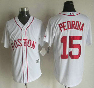 Dustin Pedroia #15 Boston Red Sox Mens 2015 Alternate Limited Cool Base Jersey - White