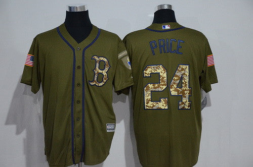 David Price #24 Boston Red Sox Majestic Mens Salute To Service Limited Baseball Jersey - Green