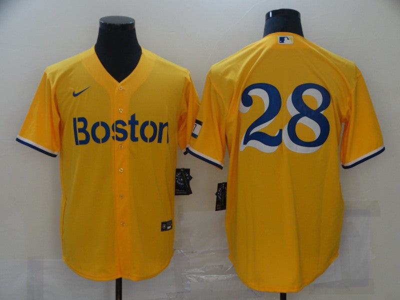 Jd Martinez #28 Boston Red Sox Nike Mens 2021 City Connect Limited Cool Base Jersey - Gold