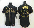 David Ortiz #34 Boston Red Sox Nike Mens Gold Limited Flex Base Jersey - Black