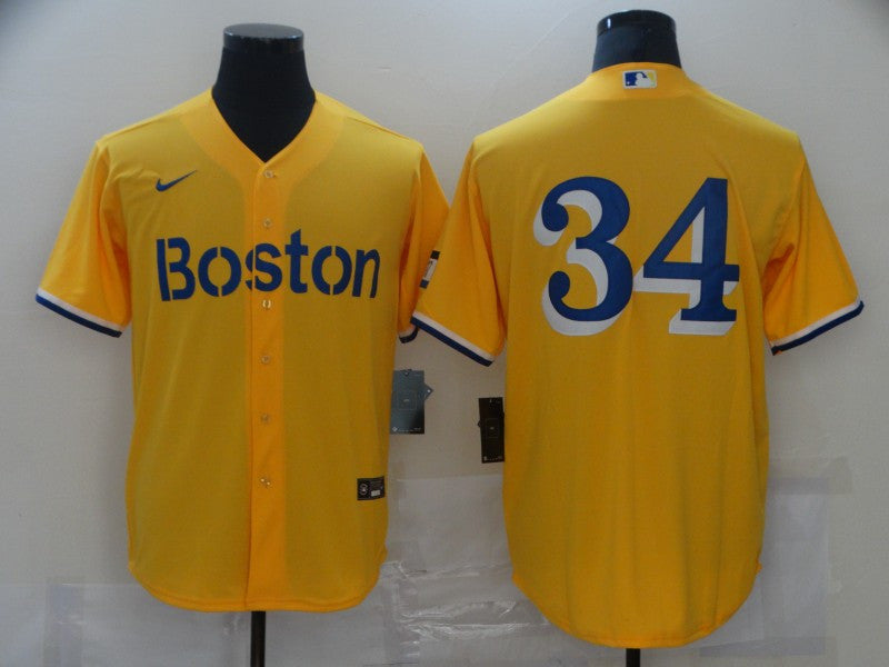 David Ortiz #34 Boston Red Sox Nike Mens 2021 City Connect Flex Base Jerseys Limited Jersey - Gold