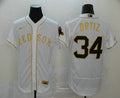 David Ortiz #34 Boston Red Sox Nike Mens Gold Limited Flex Base Jersey - White
