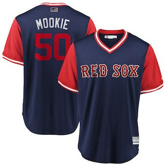 Mookie Betts #50 Boston Red Sox Majestic Mens 2018 Mookie Players Weekend Limited Cool Base Jersey - Navy