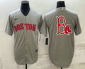 Big Logo Boston Red Sox Nike Mens Limited Cool Base Jersey - Grey