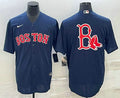 Big Logo Boston Red Sox Nike Mens Limited Cool Base Jersey - Navy Blue