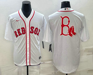 Big Logo Boston Red Sox Nike Mens Limited Cool Base Jersey - White