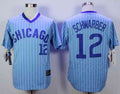 Kyle Schwarber #12 Chicago Cubs Majestic Mens 1988 Limited Jersey - Light Blue