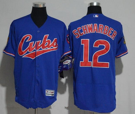 Kyle Schwarber #12 Chicago Cubs Majestic Mens 1994 Turn Back Clock Limited Flex Base Jersey - Royal Blue
