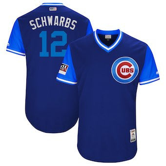 Kyle Schwarber #12 Chicago Cubs Majestic Mens 2018 Schwarbs Players Weekend Authentic Jersey - Royal