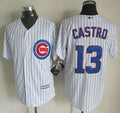 Chicago Cubs #13 Mens 2015 Starlin Castro Home Limited Cool Base Jersey - White
