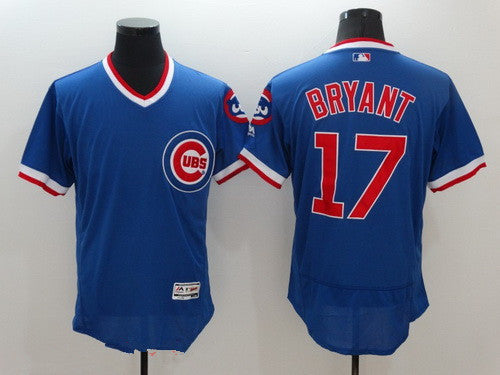 Kris Bryant #17 Chicago Cubs Majestic Mens 2016 Pullover Limited Flex Base Jersey - Blue