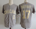 Kris Bryant #17 Chicago Cubs Majestic Mens 2017 White Edge World Series Champions Limited Flex Base Jersey - Gray Gold
