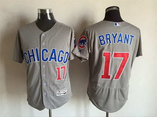Kris Bryant #17 Chicago Cubs Majestic Mens 2016 Road Flexbase Limited Baseball Jersey - Gray