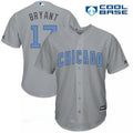 Kris Bryant #17 Chicago Cubs Majestic Mens Baby Blue Fathers Day Limited Cool Base Jersey - Gray