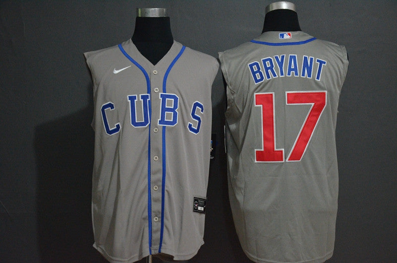 Kris Bryant #17 Chicago Cubs Nike Mens 2020 Road Cool Refreshing Sleeveless Fan Limited Jersey - Grey