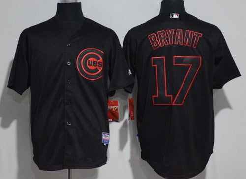 Kris Bryant #17 Chicago Cubs Majestic Mens Lights Out Fashion Limited Cool Base Jersey - Black