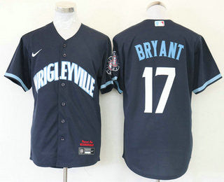 Kris Bryant #17 Chicago Cubs Nike Mens 2021 City Connect Limited Cool Base Jersey - Navy Blue