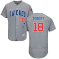 Ben Zobrist #18 Chicago Cubs Majestic Mens 2016 Road Flexbase Limited Baseball Jersey - Gray