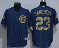 Ryne Sandberg #23 Chicago Cubs Mens Denim Salute To Service Limited Jersey - Blue