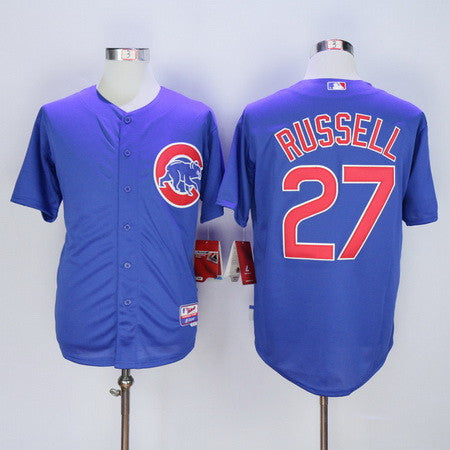 Chicago Cubs #27 Russell Mens Addison Limited Cool Base Baseball Jersey - Blue