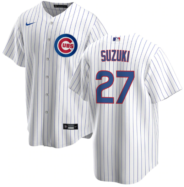 Seiya Suzuki #27 Chicago Cubs Mens Limited Cool Base Baseball Jersey - White