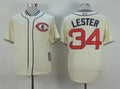 Jon Lester #34 Chicago Cubs Majestic Mens Cooperstown Limited Throwback Jersey - Cream