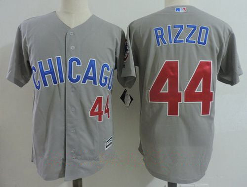 Anthony Rizzo #44 Chicago Cubs Majestic Mens Road Small Number Limited Cool Base Jersey - Gray
