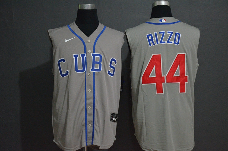 Anthony Rizzo #44 Chicago Cubs Nike Mens 2020 Road Cool Refreshing Sleeveless Fan Limited Jersey - Grey