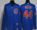 Anthony Rizzo #44 Chicago Cubs Majestic Mens Long Sleeve Limited Cool Base Jersey - Royal Blue