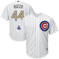 Anthony Rizzo #44 Chicago Cubs Majestic Mens 2017 World Series Champions Gold Limited Cool Base Jersey - White