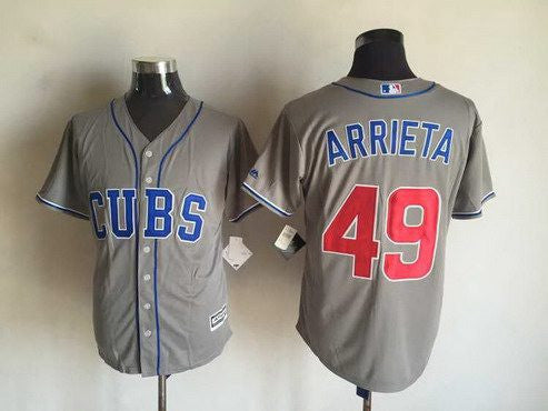 Jake Arrieta #49 Chicago Cubs Mens 2015 Alternate Limited Cool Base Jersey - Gray