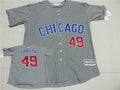 Jake Arrieta #49 Chicago Cubs Mens 2015 Road Limited Cool Base Jersey - Gray
