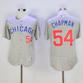 Aroldis Chapman #54 Chicago Cubs Majestic Mens 2016 Road Limited Flex Base Jersey - Gray
