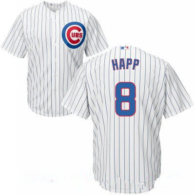 Ian Happ #8 Chicago Cubs Majestic Mens Home Limited Cool Base Jersey - White