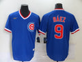 Javier Baez #9 Chicago Cubs Nike Mens Pullover Cooperstown Limited Jersey - Blue