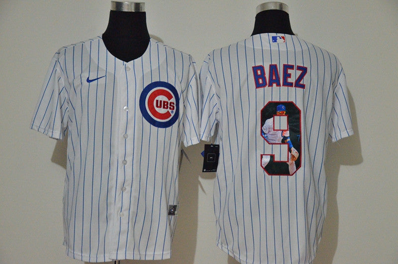Javier Baez #9 Chicago Cubs Nike Mens Unforgettable Moment Fashion Limited Cool Base Jersey - White
