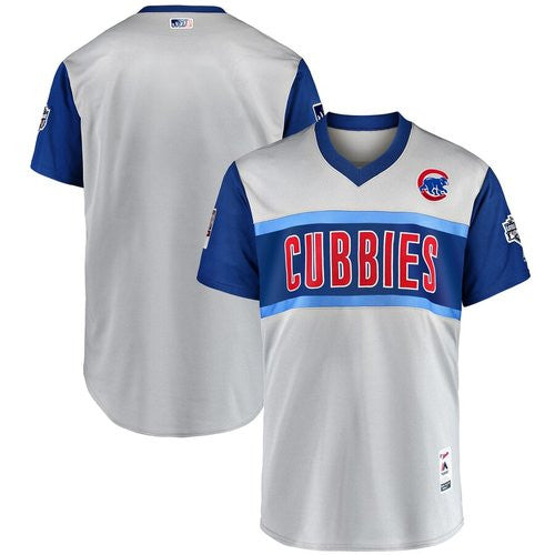 Chicago Cubs Mens 2019 Blank Little League Classic Limited Team Jersey - Gray