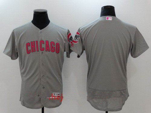 Chicago Cubs Majestic Mens Blank Pink Mothers Day Limited Flex Base Jersey - Gray