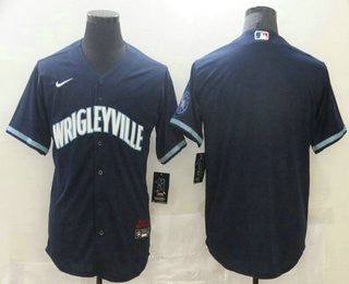 Chicago Cubs Nike Mens 2021 Blank City Connect Limited Cool Base Jersey - Navy Blue
