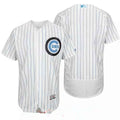 Chicago Cubs Majestic Mens Blank Baby Blue Fathers Day Limited Flex Base Jersey - White