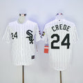 Joe Crede #24 Chicago White Sox Mens 2015 World Serise Patch Limited Baseball Jersey - White