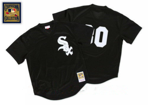 Tim Raines #30 Chicago White Sox Mitchell Ness Mens 1991 Throwback Mesh Limited Batting Practice Jersey - Black